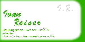 ivan reiser business card